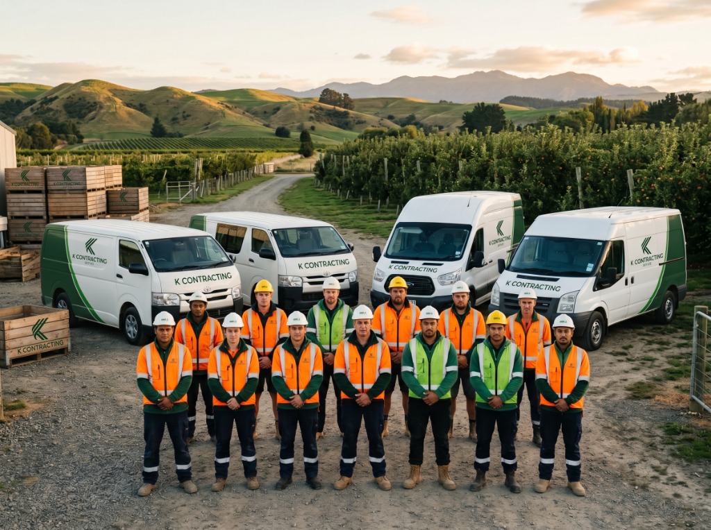 K Contracting workforce fleet and crew in Hawke's Bay